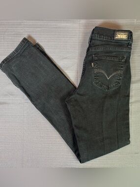 Levi’s 512 Perfectly Slimming Straight Jeans Women’s Size 4 Black Wash Stretch